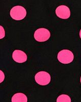 Hot Pink Polka Black Textile