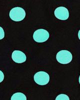 Turquoise Polka Black Textile