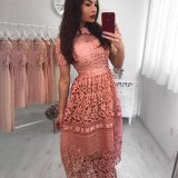 Aria — Lace Floral Midi Dress
